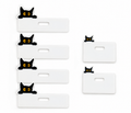 Black Cat Badge Topper – Horizontal Badge Buddy for Standard ID Badges | Cute Nurse & Healthcare Badge Accessory
