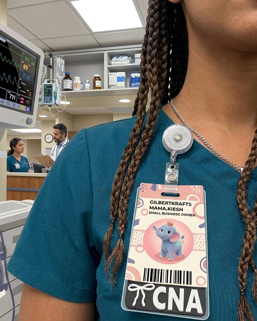 Vertical Bow Badge Buddy